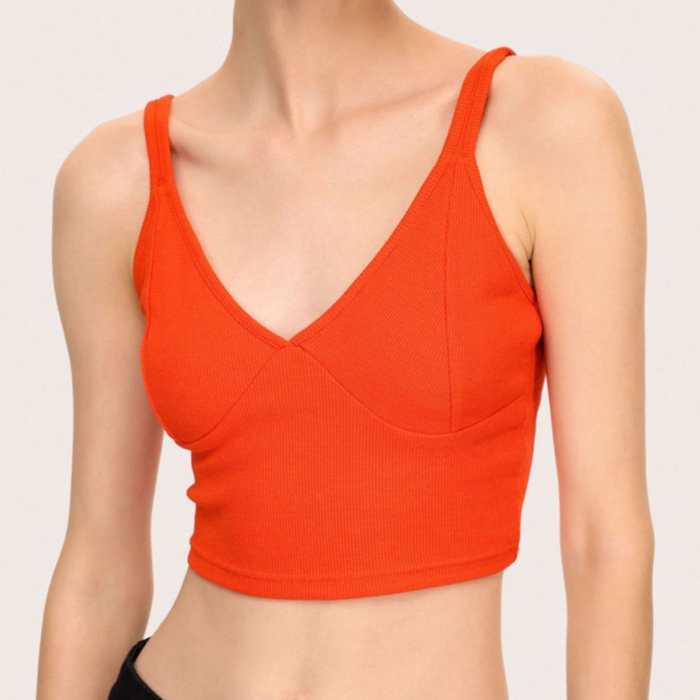 Cider Solid V-Neck Tank Top